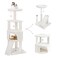 HUITREE 45in Cat Tree Tower with Big Condo for Indoor KittenCat Tower with Scratching PostScratching Board and Cat ToysMultiLevelSmall SpaceTransformer Cat Tree BeigeNew