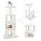 HUITREE 45in Cat Tree Tower with Big Condo for Indoor KittenCat Tower with Scratching PostScratching Board and Cat ToysMultiLevelSmall SpaceTransformer Cat Tree BeigeNew
