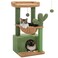 PEQULTI 4in1 Cactus Cat Tree 33 Cat Tower for Indoor Cats with Large Condo Cat Scratching Post for Cats with Deep Hammock Cozy Top PerchGreen