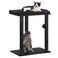 FourFurPets 267in Cat Tree Tower Condo Cat Scratch Posts for Indoor Cats Big Plate Three 236in Full Sisal Scratching Posts Black