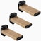 COOLEX 3 Pcs Cat Steps and Perches for Wall Climbing Shelf With Hemp Rope WallMounted Furniture Set With Scratching Pads for Playing Black