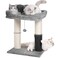 Pawfessor Cat Tree Tower for Large Cats Cat Scratching Post with 20x157Wide Top Bed Self Groomer Thick Scratch Post Dia45 and Danging Ball Great for Indoor CatsLarge Grey