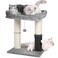 Pawfessor Cat Tree Tower for Large Cats Cat Scratching Post with 20x157Wide Top Bed Self Groomer Thick Scratch Post Dia45 and Danging Ball Great for Indoor CatsLarge Grey