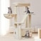 Taoqimiao Cat Tree385Inch Cat Tower for Indoor CatsSuitable for Kittens with Luxurious cat condo with Adjustable Baskets and Luxurious Perch Beige MS029SM