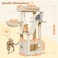 Taoqimiao Cat Tree385Inch Cat Tower for Indoor CatsSuitable for Kittens with Luxurious cat condo with Adjustable Baskets and Luxurious Perch Beige MS029SM