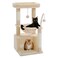 PEQULTI 4in1 Cat Tree 33 Cat Tower for Indoor Cats with Large Cat Condo Scratching Post for Cats with Deep Hammock Cozy Top Perch Beige