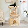 PEQULTI 4in1 Cat Tree 33 Cat Tower for Indoor Cats with Large Cat Condo Scratching Post for Cats with Deep Hammock Cozy Top Perch Beige