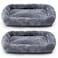 Abbylike 2 Pcs Cat Tree Tower Replacement Parts Grey Bed Cover with Elastic Band Removable Washable Padding for Platform Perch Shelves Only Cover Cat Tower Cushions Accessories157 x 118 Inch