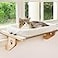 AMOSIJOY Cat Sill Window Perch Sturdy Hammock Window Seat with Cushion Bed Cover Wood Metal Frame for Large Cats Easy to Adjust Cat Bed for Windowsill Bedside Drawer and CabinetCushion Bed