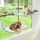 Zoratoo 2PC Cat Window Perch Cordless Foldable Cat Hammock Bed for Window with Metal Frame and Reversible Cover Large Suction Cups Window Resting Seat for Indoor Cats Cat Bed M2PC