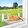 AMOSIJOY Cordless Cat Window Perch Cat Hammock for Wall with 4 Suction Cups Solid Metal Frame and Reversible Cover Foldable Cat Beds for Indoor Cats