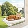 PEFUNY Fluffy Cat Window Bed for Indoor Cats Strong Suction Cup Hammock with Breathable Mesh and Soft Cushion Supports Large Cats