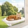 PEFUNY Fluffy Cat Window Bed for Indoor Cats Strong Suction Cup Hammock with Breathable Mesh and Soft Cushion Supports Large Cats