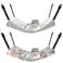 Jetec 2 Pack Cat Hammock for Cage Catio Accessories Reversible Soft Cats Bed with Adjustable Straps and Hooks DoubleSided Linen and Fleece Hanging Hammock for Cats KittenGeometry PatternM