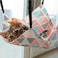 Jetec 2 Pack Cat Hammock for Cage Catio Accessories Reversible Soft Cats Bed with Adjustable Straps and Hooks DoubleSided Linen and Fleece Hanging Hammock for Cats KittenGeometry PatternM