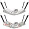 Jetec 2 Pack Cat Hammock for Cage Catio Accessories Reversible Soft Cats Bed with Adjustable Straps and Hooks DoubleSided Linen and Fleece Hanging Hammock for Cats KittenGeometry PatternM