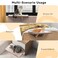 PETSFIT Cat Window Perch for 2 Cats Adjustable Cat Hammock with Removable Fleece Mat Natural Solid Wood Design Easy to Assemble Window Perch for Large Cats Fits Windowsill Bedside Drawer