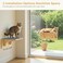 Pecute 2in1 Cat Window Perch Wall Shelves Cat Hammock Window with Solid Wood Strong Suction Cup Washable Cover Mat Kitten Window Seat Indoor Cats Perch Bed for Birds Watching Inside16x10