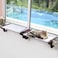 Zakkart 2PC Easy Seat Cat Perch for Window Sill Hammock Design wPine Wood Robust Metal Frame Cat Window Seat for Large Cats and Kittens Dark Stained Wood wGray Bed Medium 23W x 14D