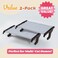 Zakkart 2PC Easy Seat Cat Perch for Window Sill Hammock Design wPine Wood Robust Metal Frame Cat Window Seat for Large Cats and Kittens Dark Stained Wood wGray Bed Medium 23W x 14D