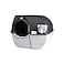 Omega Paw Self Cleaning Cat Litter Box Elite Roll N Clean Litter Box Regular Size for Kittens and Cats 10 lbs and Under Black Color ELRA151 with Integrated Litter Step and Chrome Accents