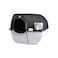 Omega Paw Self Cleaning Cat Litter Box Elite Roll N Clean Litter Box Regular Size for Kittens and Cats 10 lbs and Under Black Color ELRA151 with Integrated Litter Step and Chrome Accents