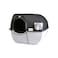 Omega Paw Self Cleaning Cat Litter Box Elite Roll N Clean Litter Box Regular Size for Kittens and Cats 10 lbs and Under Black Color ELRA151 with Integrated Litter Step and Chrome Accents
