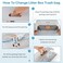 SUW 4 20 Count Trash Bags for Automatic Cat Litter Box Self Cleaning Replacement Extra Large Liners for Robot Box 4 Rolls Drawstring Waste Bags 18 x 18 Inches4 Rolls80 Counts