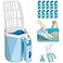COMTENS Cat Litter Scoop Cat Litter Scooper with Holder for Litter Box Includes 10rolls 150pcs Litter Bags Large Shovel and Waste Storage Container 3 in1 Portable Kitty Poop Disposal System Blue