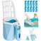 COMTENS Cat Litter Scoop Cat Litter Scooper with Holder for Litter Box Includes 10rolls 150pcs Litter Bags Large Shovel and Waste Storage Container 3 in1 Portable Kitty Poop Disposal System Blue