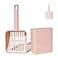Tookincmo Cat Litter Scooper with Caddy Holder Cat Scooper for Litter Box with Stand A Nice Addition to cat Litter Tray Box Store The cat Litter Scoop When not in use Modern Durable and Cute Light Pin