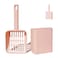 Tookincmo Cat Litter Scooper with Caddy Holder Cat Scooper for Litter Box with Stand A Nice Addition to cat Litter Tray Box Store The cat Litter Scoop When not in use Modern Durable and Cute Light Pin