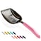 WePet Cat Litter Scoop NonStick Plated Aluminum Alloy Sifter Kitty Durable Metal Scooper Deep Shovel Long Handle Kitten Pooper Lifter Size Large Coated Black Body with Pink Handle
