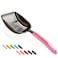 WePet Cat Litter Scoop NonStick Plated Aluminum Alloy Sifter Kitty Durable Metal Scooper Deep Shovel Long Handle Kitten Pooper Lifter Size Large Coated Black Body with Pink Handle