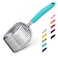 WePet Cat Litter Scoop Aluminum Alloy Sifter Kitty Metal Scooper Deep Shovel Long Handle Poop Sifting Kitten Pooper Lifter Durable Heavy Duty for Litter Box