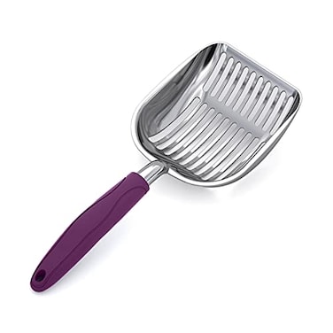 WePet Cat Litter Scoop Aluminum Alloy Sifter Kitty Metal Scooper Deep Shovel Long Handle Poop Sifting Kitten Pooper Lifter Durable Heavy Duty for Litter Box