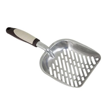 Petmate Metal CatKitty Litter Scoop Deep Shovel Premium NonStick Large Scooper with NonSlip Handle Curved Design for Maximum Coverage