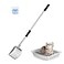 LYCC Cat Litter Spoon Metal Removable Stainless Steel Long Handle Cat Litter Screen NonStick Coated with Adjustable Handle and Soft Grip Heavy Duty Pet Cat Litter Shovel with 1 Pcs Hook