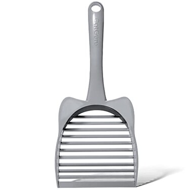 CatGuru Cat Litter Scoop Jumbo Litter Scoop Litter Scooper with Deep Shovel Long Handle Super Fast Sifter Durable Kitty Litter Scoop Cat Stuff Kitten Supplies Gray