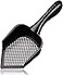 SunGrow Reptile Litter Scoop Pointed Edge for Cat Chicken Coop RightAngled Wide and Deep Shovel Black 1 Pc per Pack