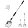 Depets Cat Litter Scoop Metal Litter Scooper with Deep Shovel Detachable Long Handle Cat Litter Sifter with Holder Large Durable Cat Litter Shovel with Foam Pad Grip for Easy Sifting