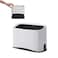PETOCAT Cat Litter Scoop Holder Universal Scooper Storage Caddy for Most Kitty Poop Shovel Durable Removable Pet Pooper Stand for Plastic Metal Waste Scoops DoubleLayer Mini Desktop Trash Can L White