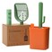 MUTTROS Cactus Cat Litter Scooper with Holder 2 Replaceable Wheat Straw Plastic Shovels ABS Handle and Box Cat Litter Scoop with Bag Trash Bag Storage Premium Kitty Litter Scoop Green