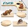 BNOSDM Wooden Hamster Cage Platform Set Wood Chinchilla Ledges and Platforms Rectangle LShaped Round Cage Accessories with Cooling Standing BoardFood Cup for Mouse Squirrel Gerbil Guinea Pig