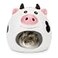 Hypeety Small Animal Hideout Ceramic House Critter Bath House Cave Mini Hut Cage for Dwarf Hamster White