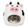 Hypeety Small Animal Hideout Ceramic House Critter Bath House Cave Mini Hut Cage for Dwarf Hamster White