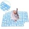 Hamiledyi 4 Pcs Rabbit Cage Mats Small Animal Plastic Feet Pads Floor Mat for Pet Cats Dogs Bunny Hamster Rat Chinchilla Guinea PigBlue
