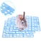 Hamiledyi 4 Pcs Rabbit Cage Mats Small Animal Plastic Feet Pads Floor Mat for Pet Cats Dogs Bunny Hamster Rat Chinchilla Guinea PigBlue