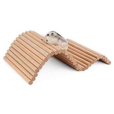 Niteangel Hamster Climbing Ladder Wooden Suspension Bridge for Guinea Pigs Rats Hedgehog Gerbils Mouse Sugar Glider and Other Small Animals Medium
