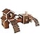 Hamiledyi Natural Wooden Hamster Tunnel Playground MultiRoom Hideout Houses with Climbing Ladders and Bridges for Dwarf Hamster Mice Gerbil 185x87x6in